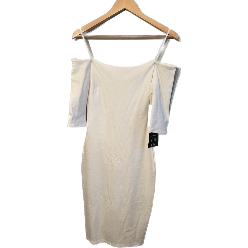 NWT Lulu’s Girl Can’t Help It Ivory Off the Shoulder Midi Dress - Size S
